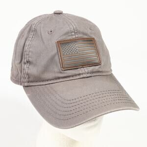 Academy Sports Outdoors USA Flag 100% Cotton H&L Packable Hat Gray